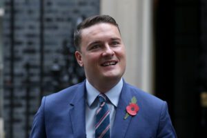 London, United Kingdom - October 30, 2024: Secretary of State for Health and Social Care Wes Streeting leaves 10 Downing Street after attending a meeting of Cabinet in London, England.