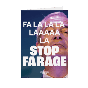 "Stop Farage" Greetings Card (colour)