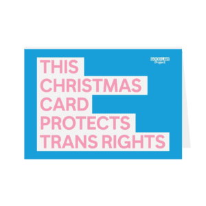 "This Christmas Card Protect Trans Rights" Greetings Card