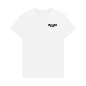 Classic white T-Shirt - Black Good Law Project logo