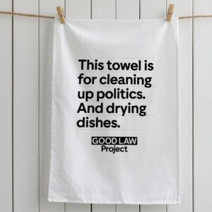 "Cleaning up politics" - Teatowel