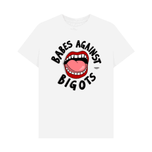 Vulgadrawings “Babes against bigots” t-shirt (black text)