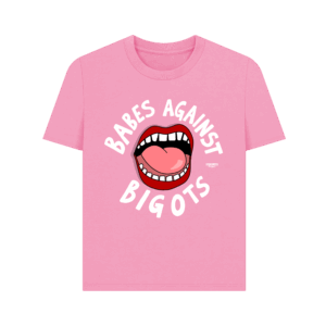 Vulgadrawings “Babes against bigots” t-shirt (white text)