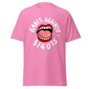 Vulgadrawings 'Babes against bigots' T-shirt (white text)